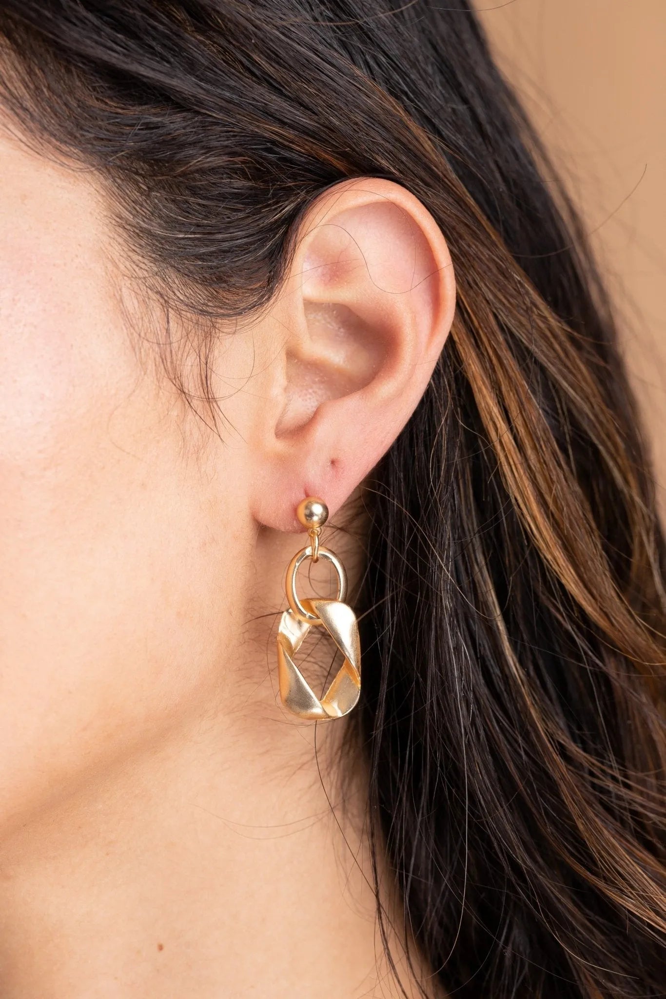 14K Gold Cuban Chain Earrings for Women - Dainty Hoop Earrings for Everyday Wear, Gift Giving & Special Occasions