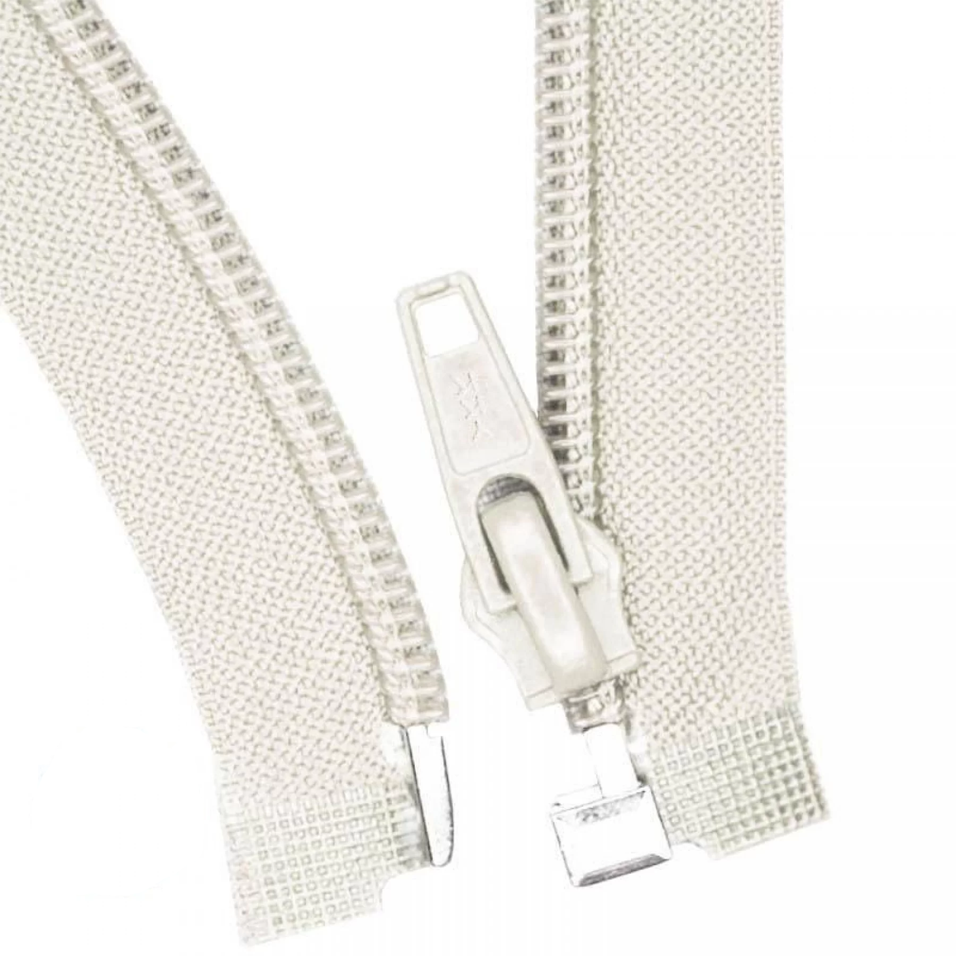 Divisible Nylon Zipper - Off White | Heavy Duty Separating Zipper for Bags, Jackets & Outdoor Gear | Perfect for DIY Projects & Repair