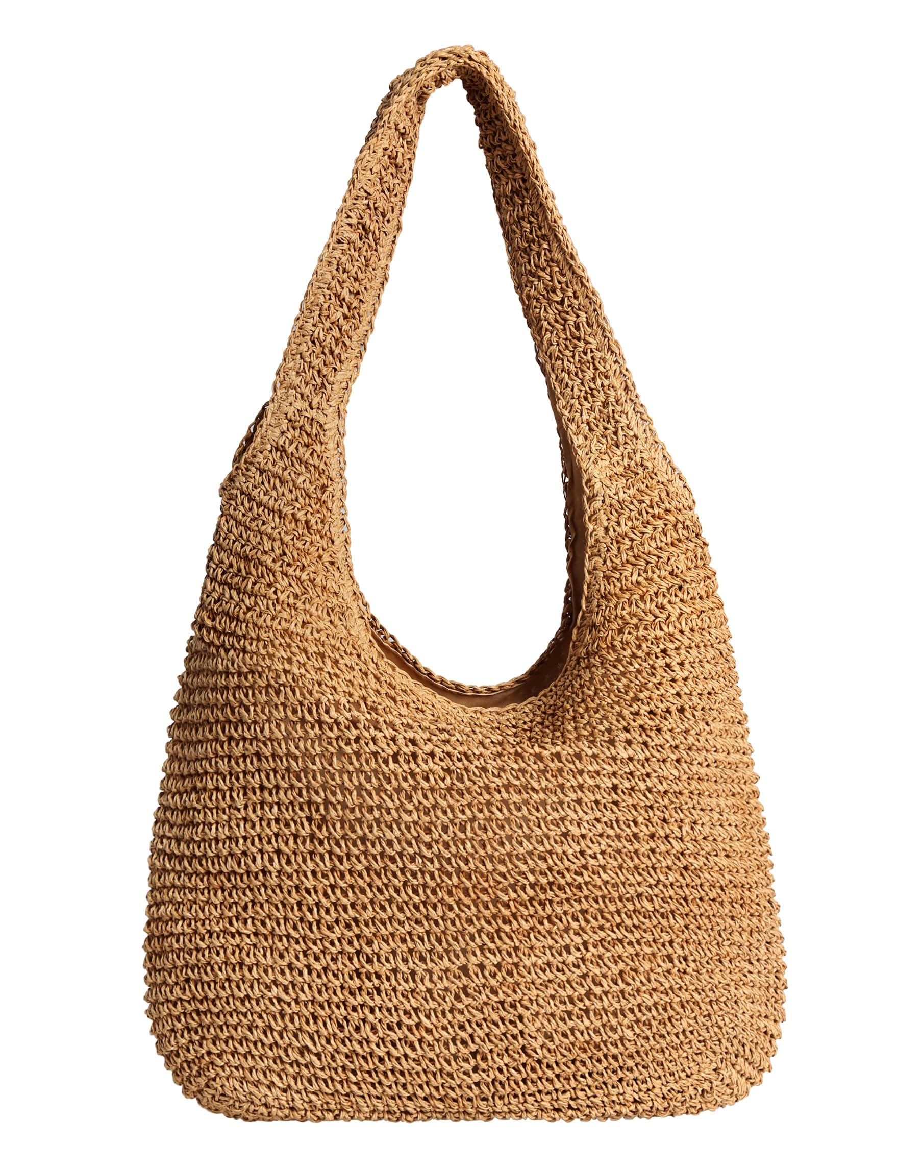 Women's Woven Straw Beach Tote Bag - Large Capacity Summer Shoulder Bag for Vacation, Travel, and Outdoor Activities | Perfect for Beach Trips, Picnics, and Shopping