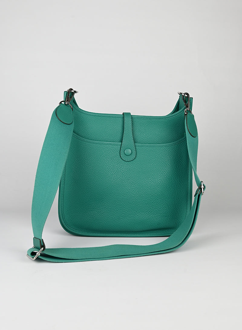 Hermès Evelyne 29 Leather Handbag in Green | Luxury Crossbody Bag for Women | Perfect for Work, Travel & Everyday Use