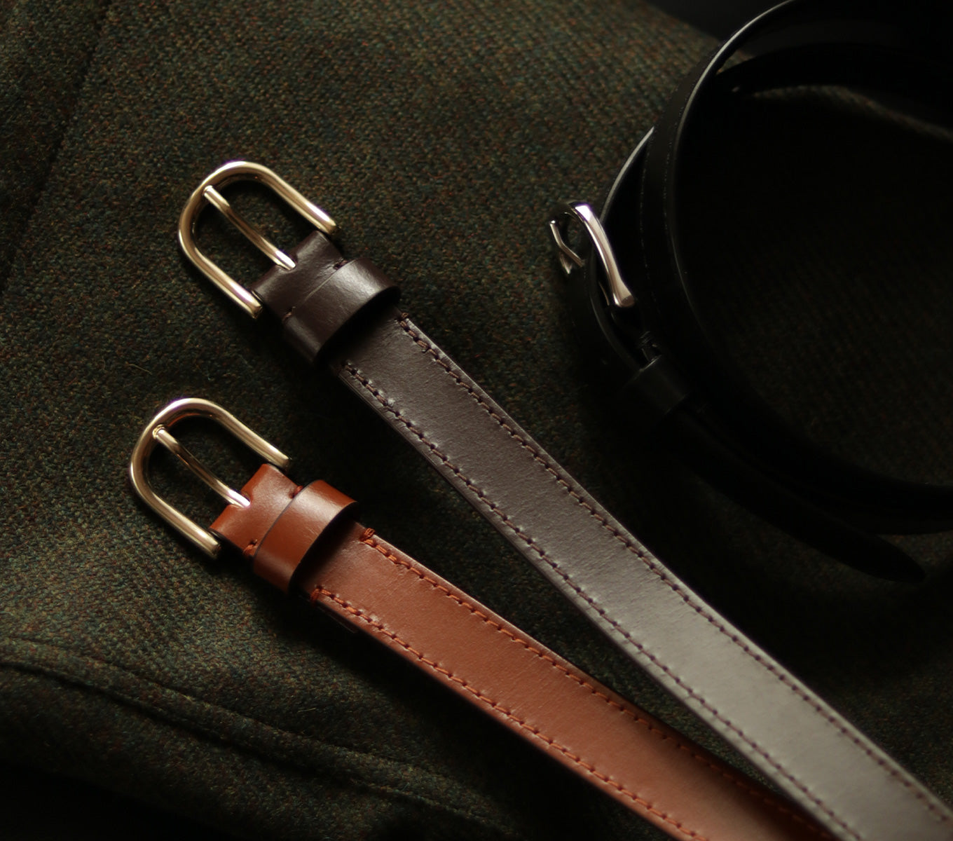 STITCH BOUND BELT - Premium Leather Waist Belt for Men & Women - Adjustable Fashion Accessory for Jeans, Dresses & Casual Outfits