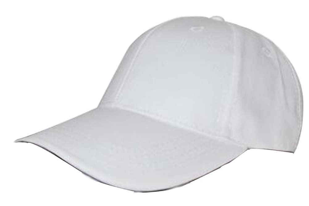 Breathable Cotton Baseball Cap for Travel & Sports - White