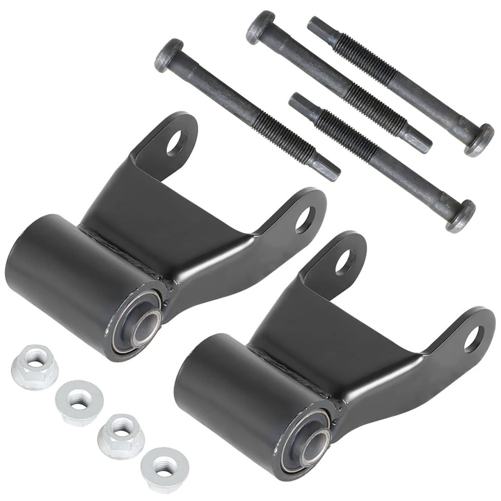 Heavy Duty Rear Leaf Spring Shackle Replacement Kit for 1994-2002 Dodge Ram 2500 3500 Trucks - 3