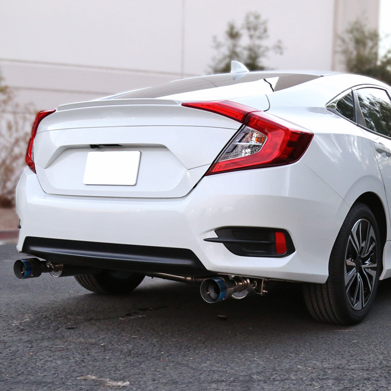 Spec-D Performance Catback Exhaust System for 2016-2021 Honda Civic Sedan 1.5L Turbo - Stainless Steel with Burnt Tip - Enhanced Sound & Performance - Perfect for Street Racing & Daily Driving