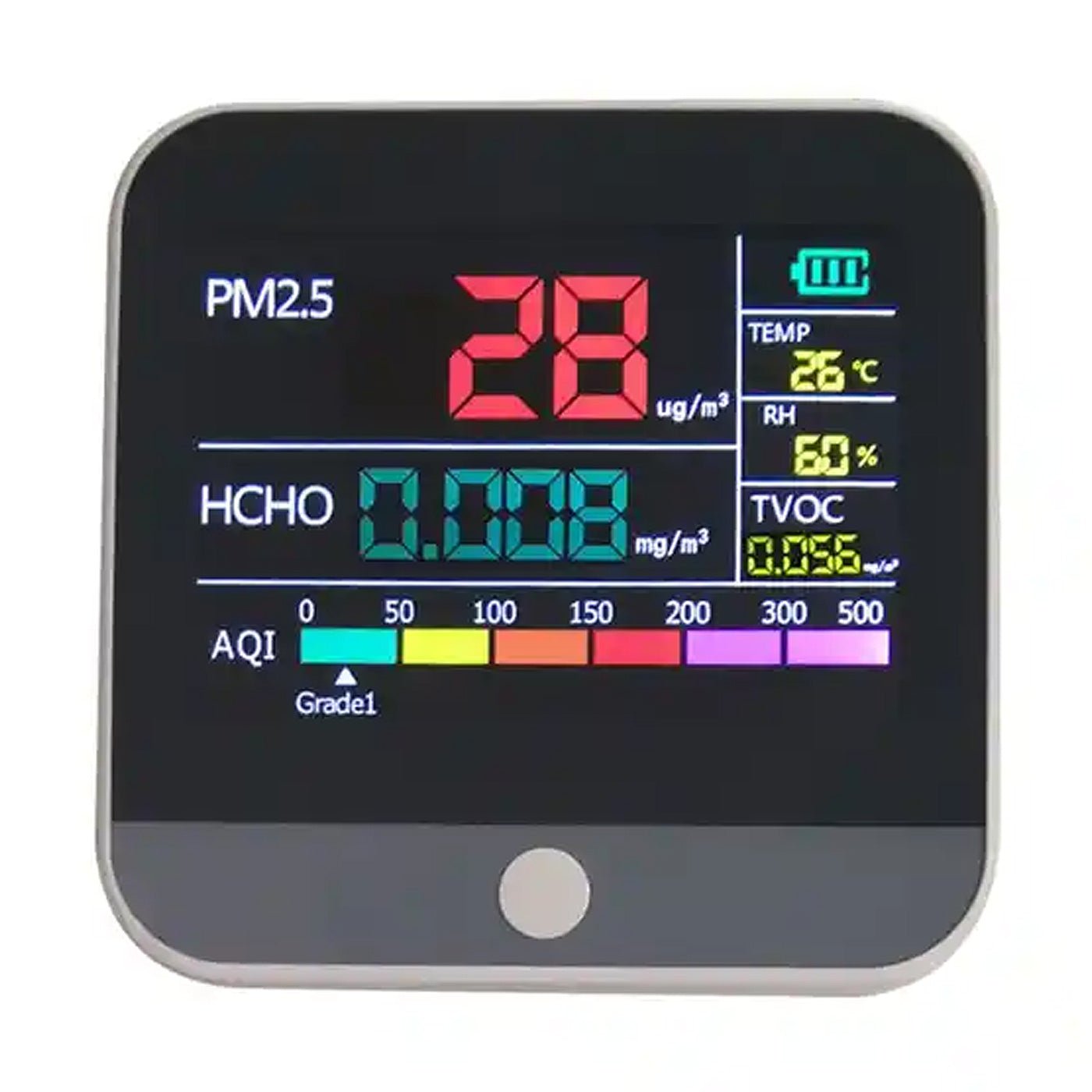 Best Indoor Air Quality Monitor - Real-Time AQI, PM2.5/PM10/PM1.0, HCHO & TVOC Detection - Perfect for Home, Office & Baby Room Safety