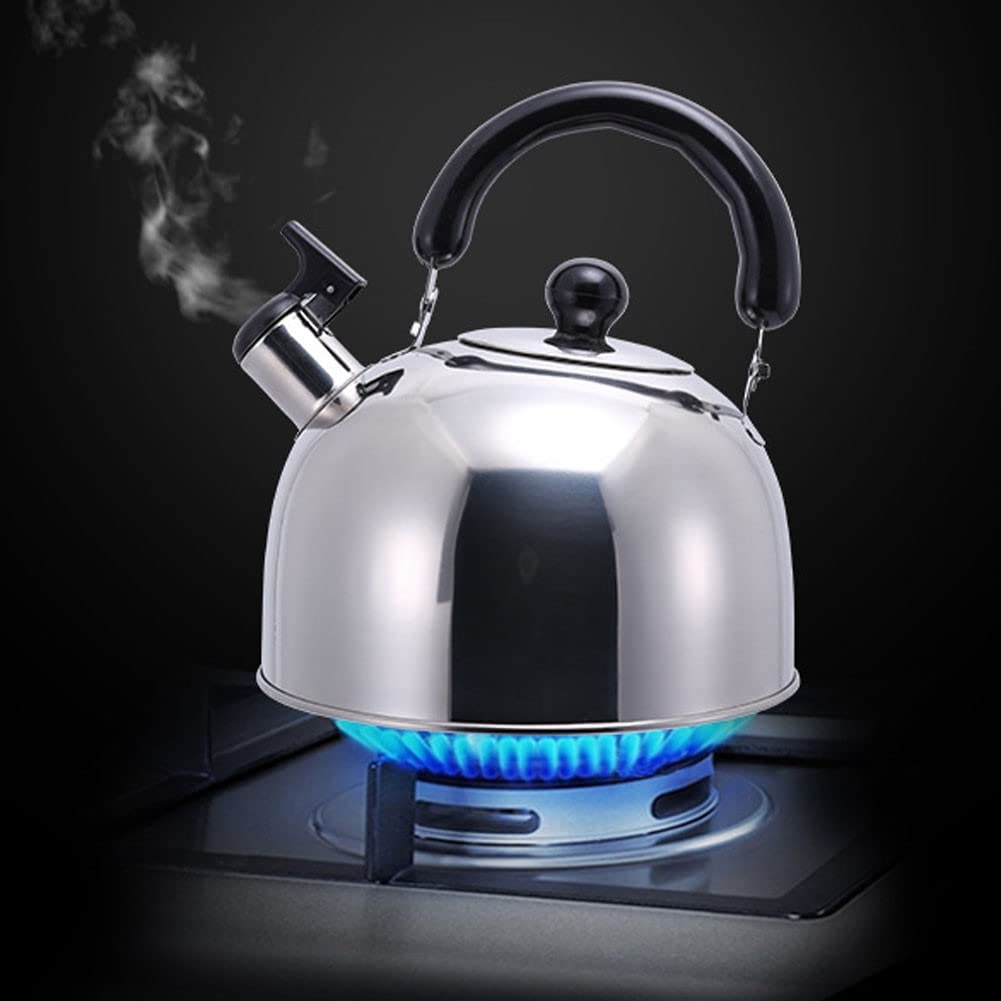Stainless Steel Whistle Tea Kettle for Stovetop - Thickened Durable Pot Body, Camping & Office Use - Perfect for Boiling Water for Tea, Coffee & Hot Cocoa at Home or Outdoors