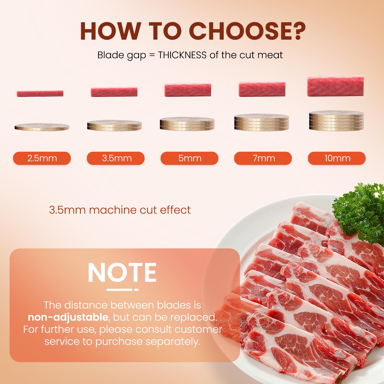 NEWTRY Commercial Meat Slicer Machine - 10mm Stainless Steel Blade, 3-in-1 Cutter for Slices/Strips/Cubes, 110V US Plug - Time Saving & Easy Clean for Deli, Butcher Shop & Home Kitchen Use