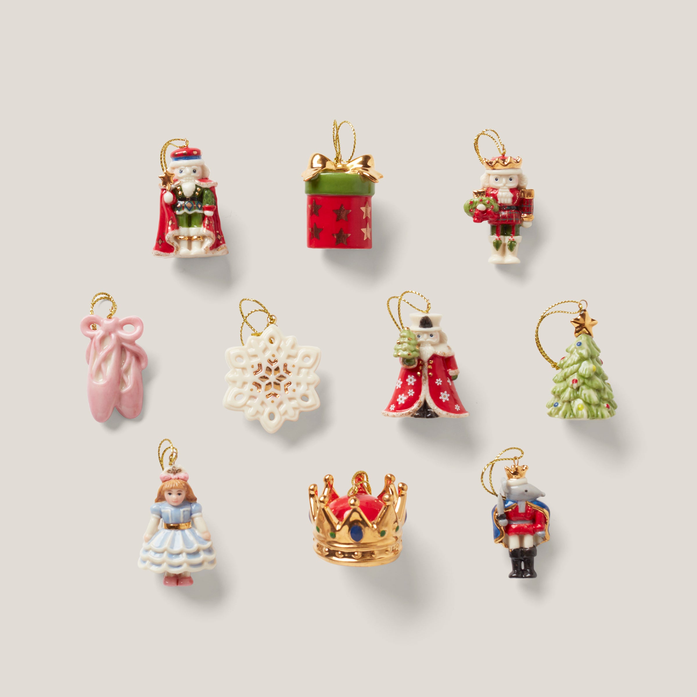 The Nutcracker 11-Piece Christmas Ornament Set with Tree - Perfect for Holiday Decorations, Christmas Tree Trimming & Festive Home Decor