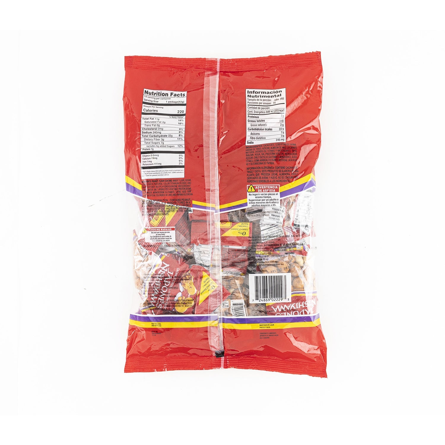 De La Rosa Japanese Peanuts 14ct Bag - Crunchy Snack for Parties, Movie Nights & On-the-Go Munching