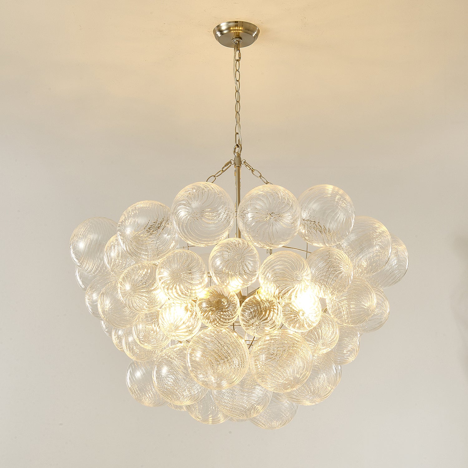 Elegant Glass Ball Bubbles Chandelier - Modern Crystal Ceiling Light Fixture for Dining Room, Living Room & Bedroom Decor