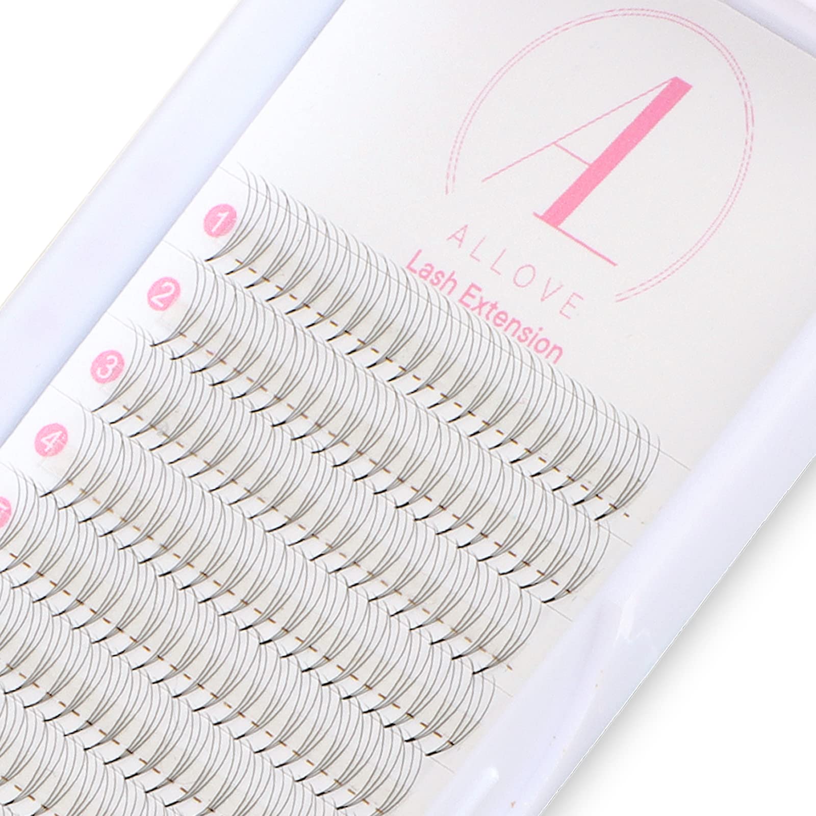 ALLOVE 3D 0.07 D Curl 16mm Russian Volume Eyelash Extensions - Premade Short Stem Lash Fans for Dramatic Eye Look | Perfect for Weddings, Parties & Professional Salon Use