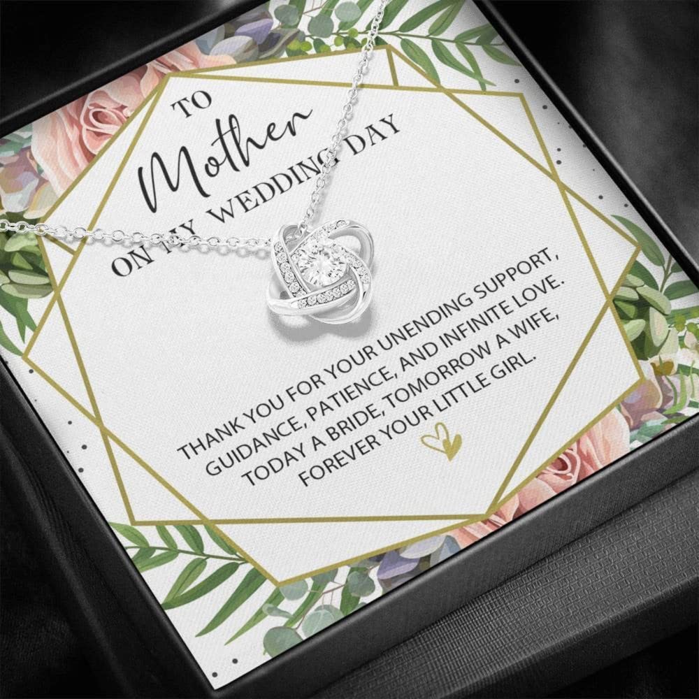 Elegant Mother of the Bride Necklace - Heartfelt Wedding Gift for Mom with Message Card & Gift Box - Perfect for Mother's Day, Anniversary & Special Occasions