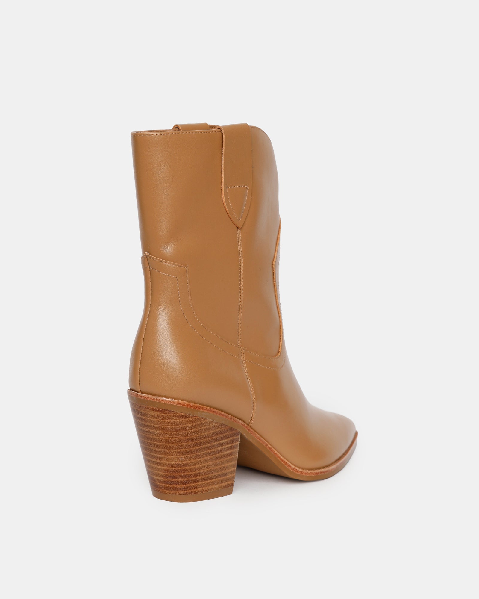 Rennes Women's Tan Leather Boots - Comfortable Ankle Boots for Fall & Winter, Fashionable Casual & Work Wear