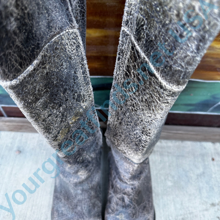 Steven Madden Reins Distressed Leather Riding Boots for Women - Size 7, Comfortable & Stylish Equestrian Boots for Horseback Riding & Fashion Outfits
