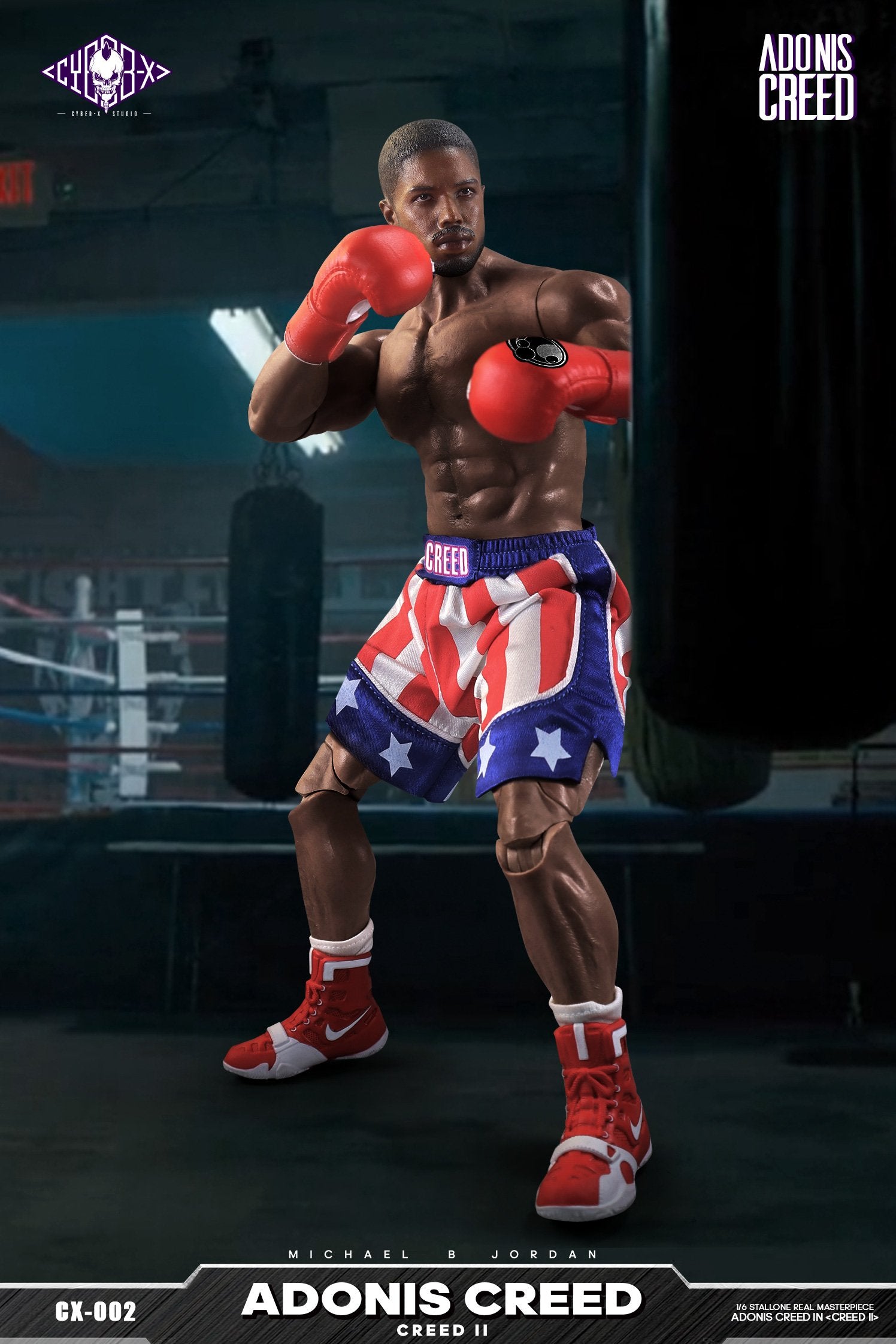 Cyber X Studio 1/6 Creed II Adonis Creed Sixth Scale Collectible Action Figure CX 002 - Perfect for Movie Fans, Boxing Enthusiasts & Collectors Display