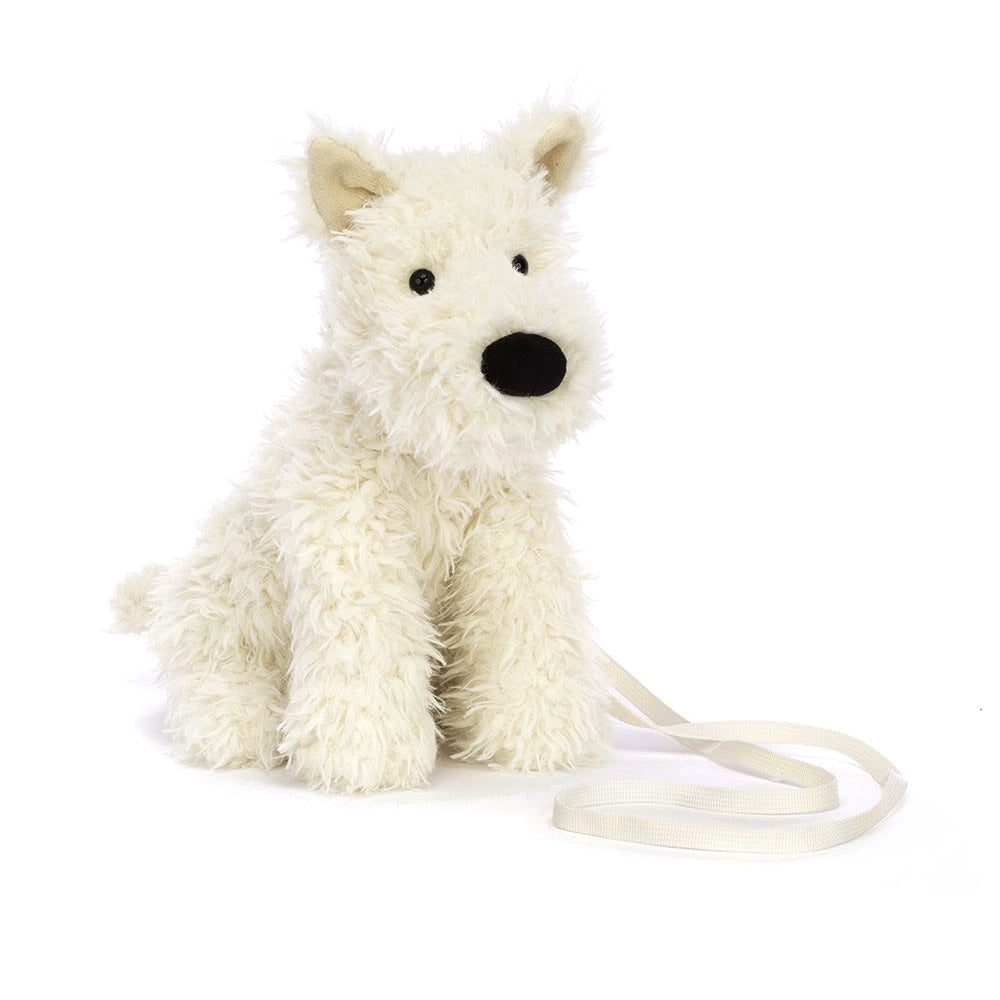 Jellycat Munro Scottie Dog Plush Toy Bag - Adorable Soft Stuffed Animal Purse for Kids & Adults - Perfect for Gifts, Playtime, and Everyday Use