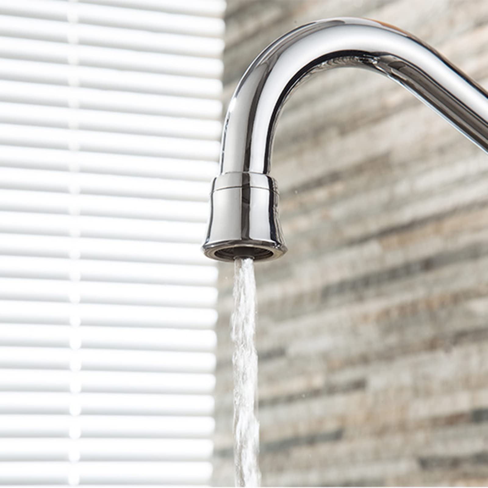 3-Way Brass Kitchen Faucet with Hot & Cold Water - Chrome Finish Swivel Sink Faucet for Modern Home, Restaurant & Commercial Use