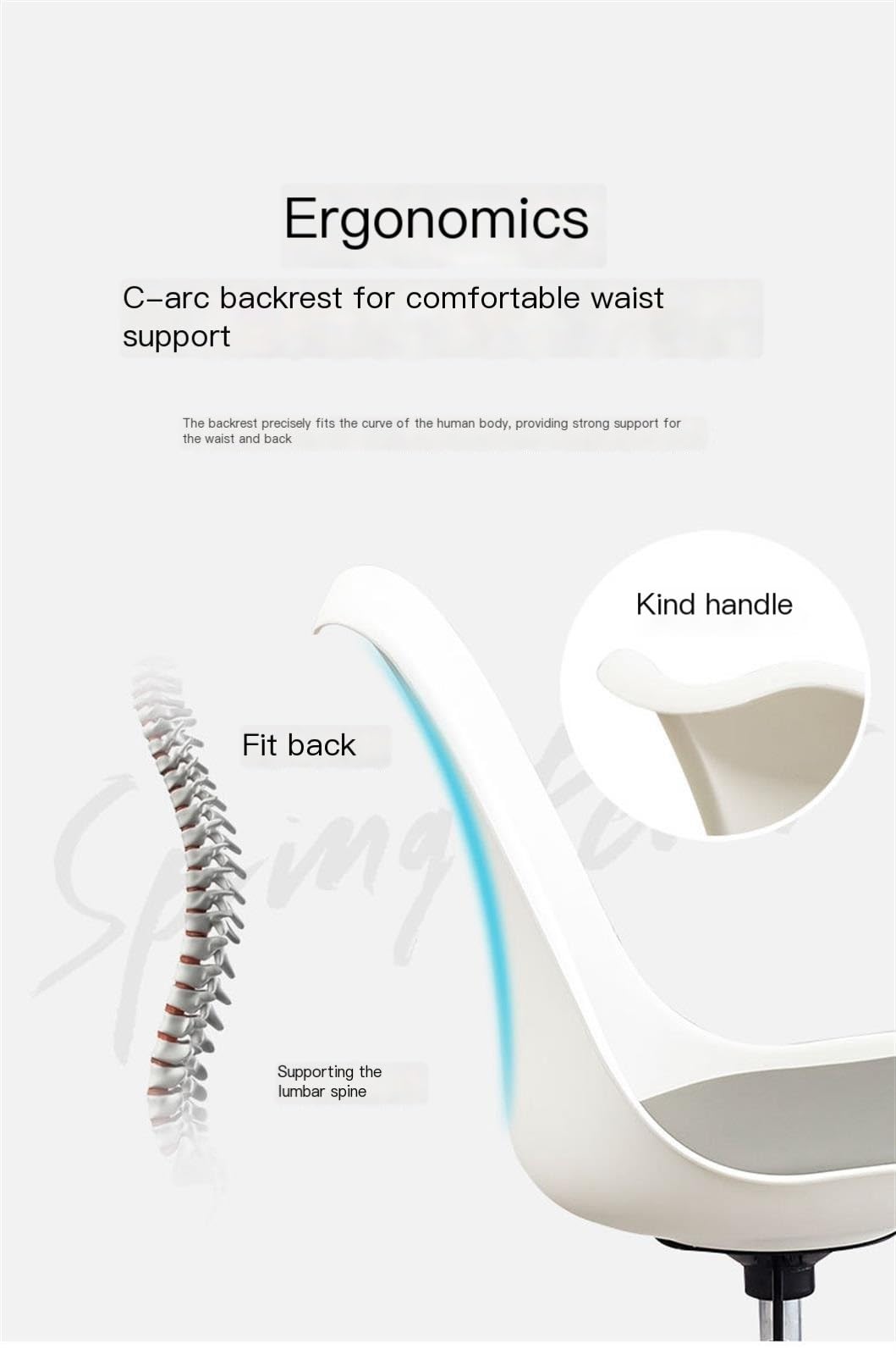 Ergonomic Home Office Desk Chair - Adjustable Swivel Computer Chair with Lumbar Support for Comfortable Work & Study - Perfect for Remote Work, Gaming & Small Spaces