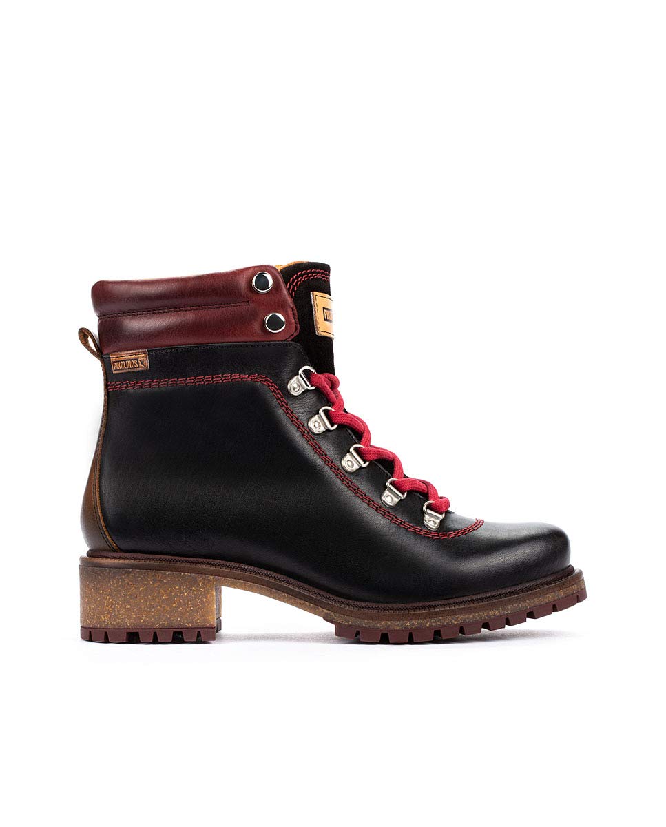 PIKOLINOS Women's Leather Flat Ankle Boots - Comfortable Casual Shoes for Walking, Travel & Everyday Wear