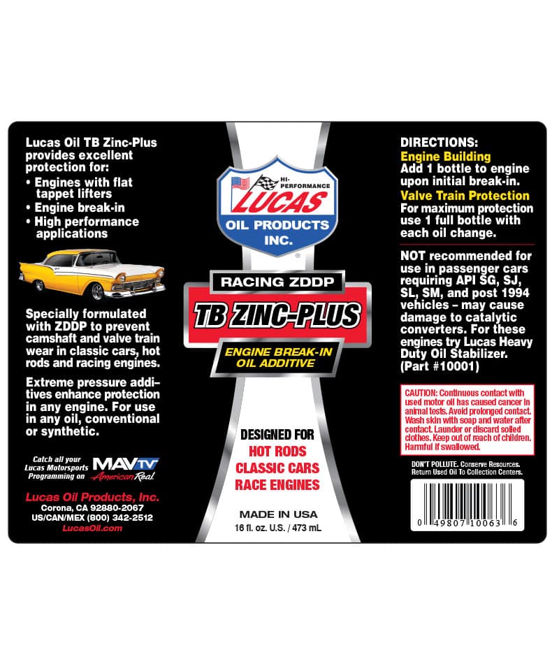 Break-In Oil Additive 16 Oz - High Performance Engine Break-In Formula for Optimal Start Up & Protection | Ideal for New Engines, Rebuilds & First Oil Change