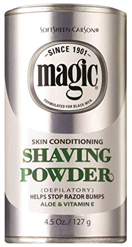 Magic Shave Powder for Sensitive Skin - Fast & Smooth Hair Removal Cream (4-Pack) - Perfect for Men's Facial & Body Grooming at Home or Travel