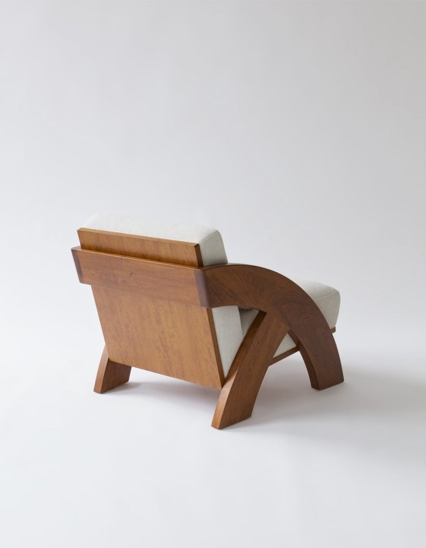 Modern Arc Lounge Chair - Ergonomic Wooden Designer Chair for Living Room, Patio & Outdoor Relaxation | Comfortable & Stylish Home Decor