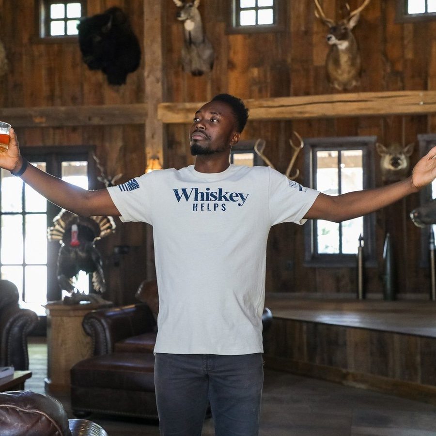 Whiskey Helps? Funny Whiskey Lover T-Shirt - Comfortable Cotton Tee for Men & Women - Perfect for Parties, Gifts & Casual Wear