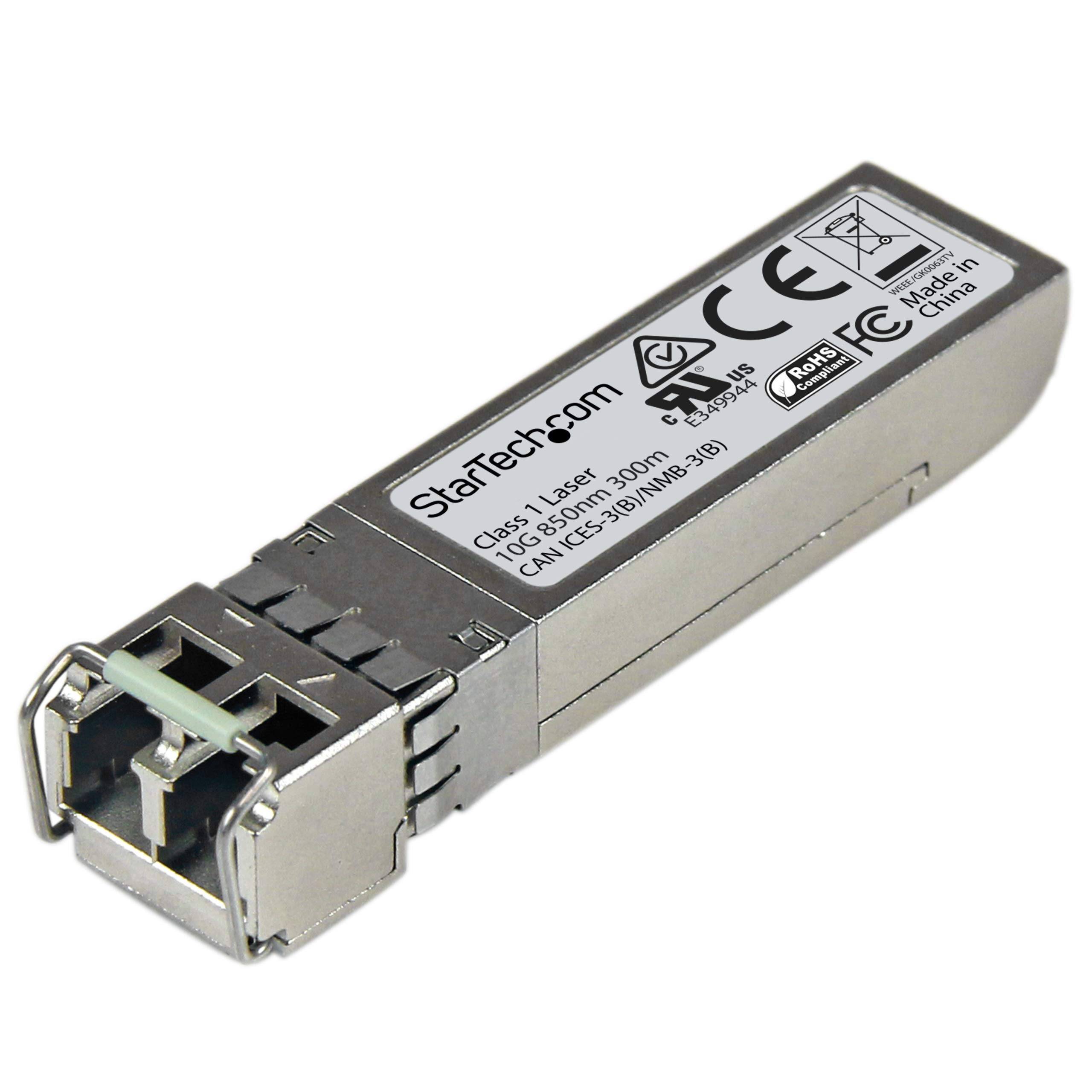 StarTech.com Juniper SFPP-10GE-SR Compatible 10GBASE-SR SFP+ Module - 10GbE Multimode Fiber Optic Transceiver - 300m LC Connector - 850nm Wavelength - DDM Support - for High-Speed Data Centers & Enterprise Networks