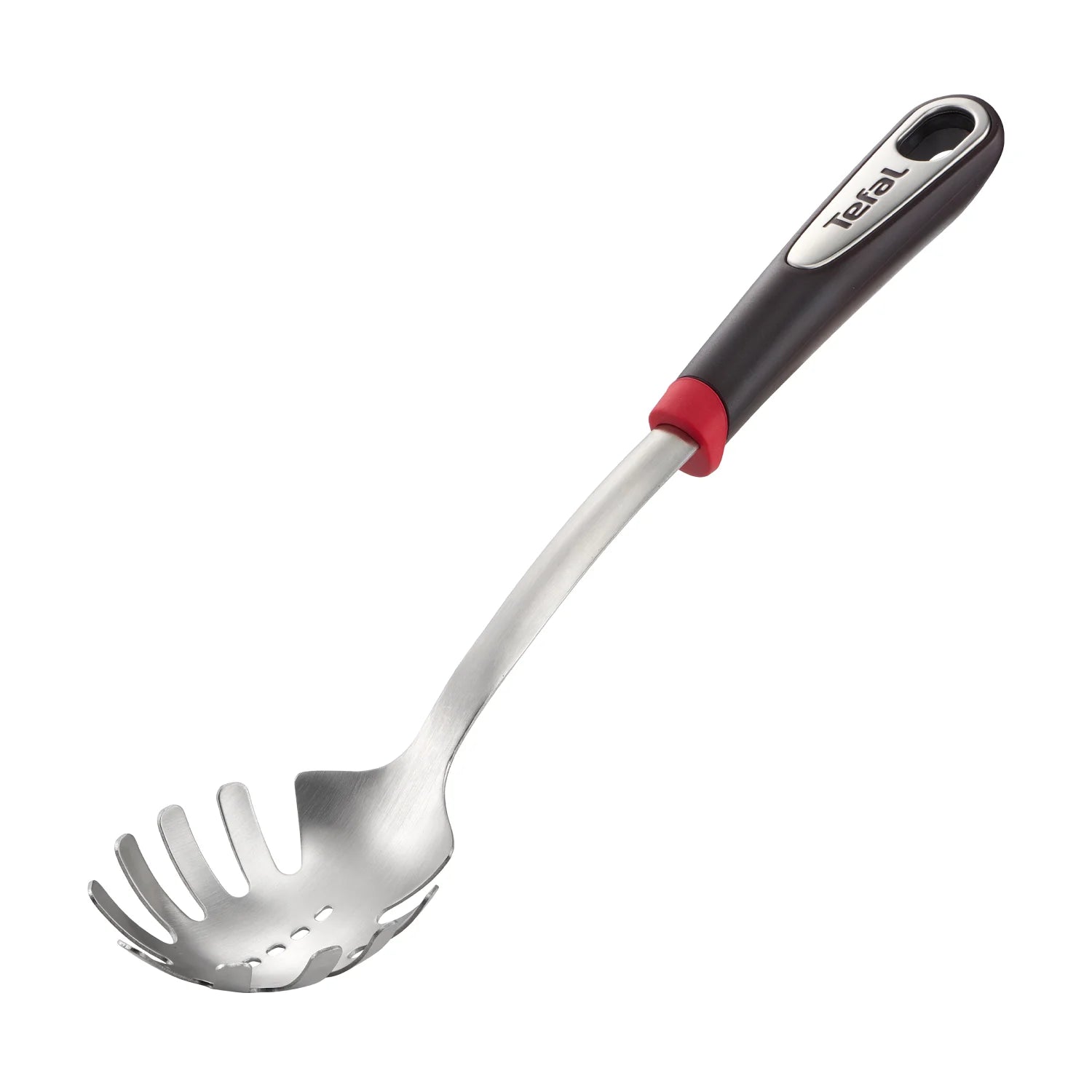 Tefal Ingenio Stainless Steel Pasta Spoon K1180814 - Durable Kitchen Utensil for Cooking, Serving & Mixing Pasta, Salad & Soups