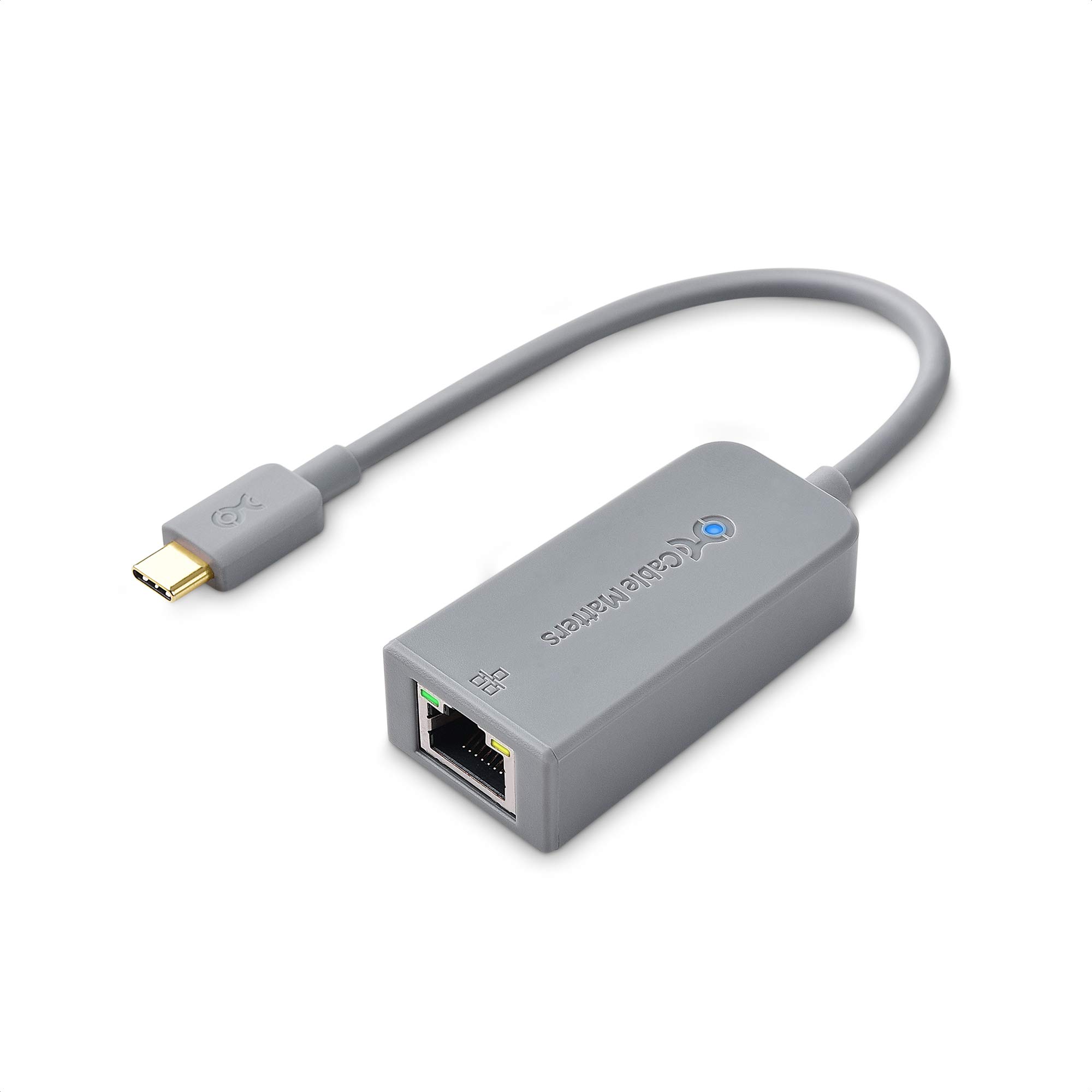 **Cable Matters USB C to Ethernet Adapter - 1Gbps Gigabit Ethernet, PXE Boot, MAC Address Clone (Thunderbolt 3 Compatible) - Gray - Works with MacBook Pro, XPS, Surface Pro - Perfect for Home Office, Gaming & Remote Work**