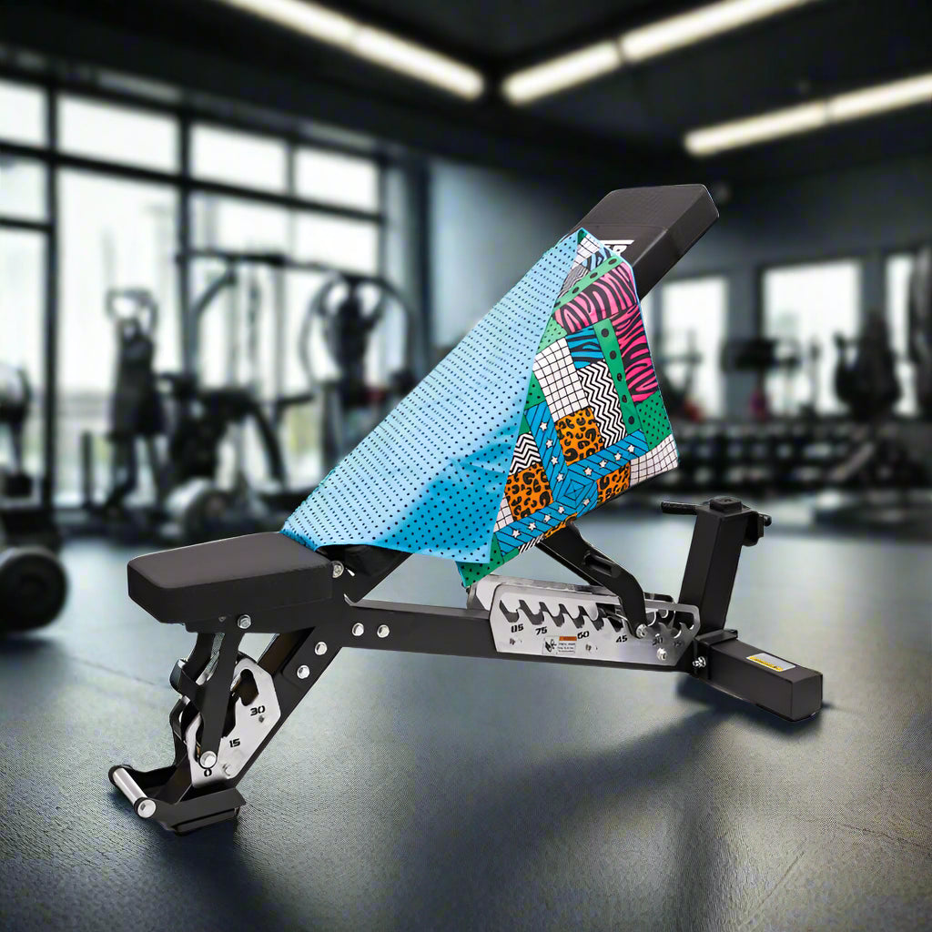 Rad Retro Hooded Gym Towel - Soft & Absorbent Workout Towel for Men & Women - Perfect for Yoga, Running & Fitness Training