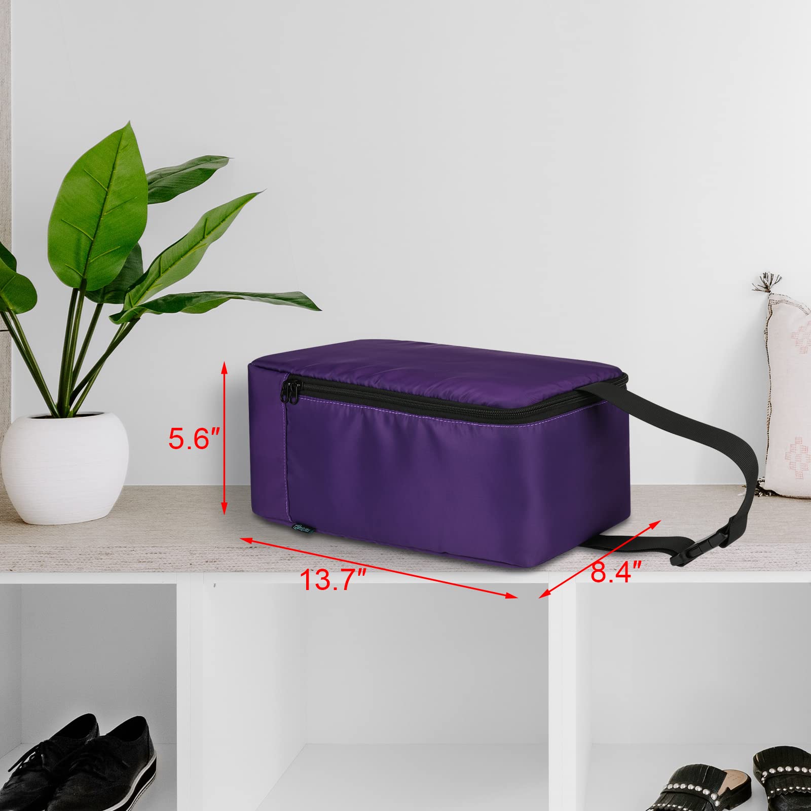 Beautyflier Portable Travel Steamer Bag for Conair Clothes Steamer - Compact Storage Case with Hanging Strap & Organizer Pockets - Ideal for Business Trips, Vacations & Home Use (Purple)