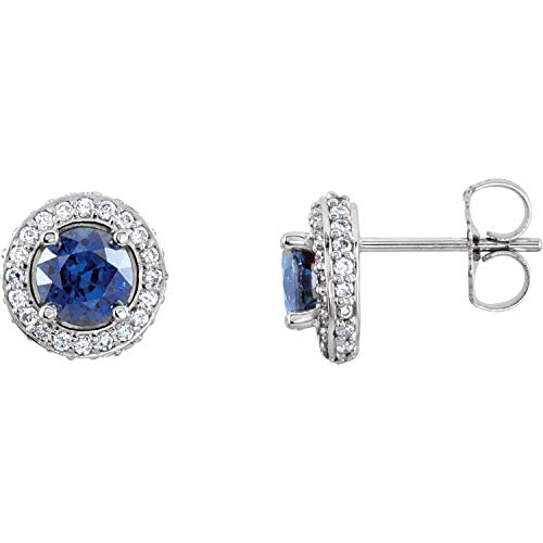 Blue Sapphire and Diamond - 0.33 Carat