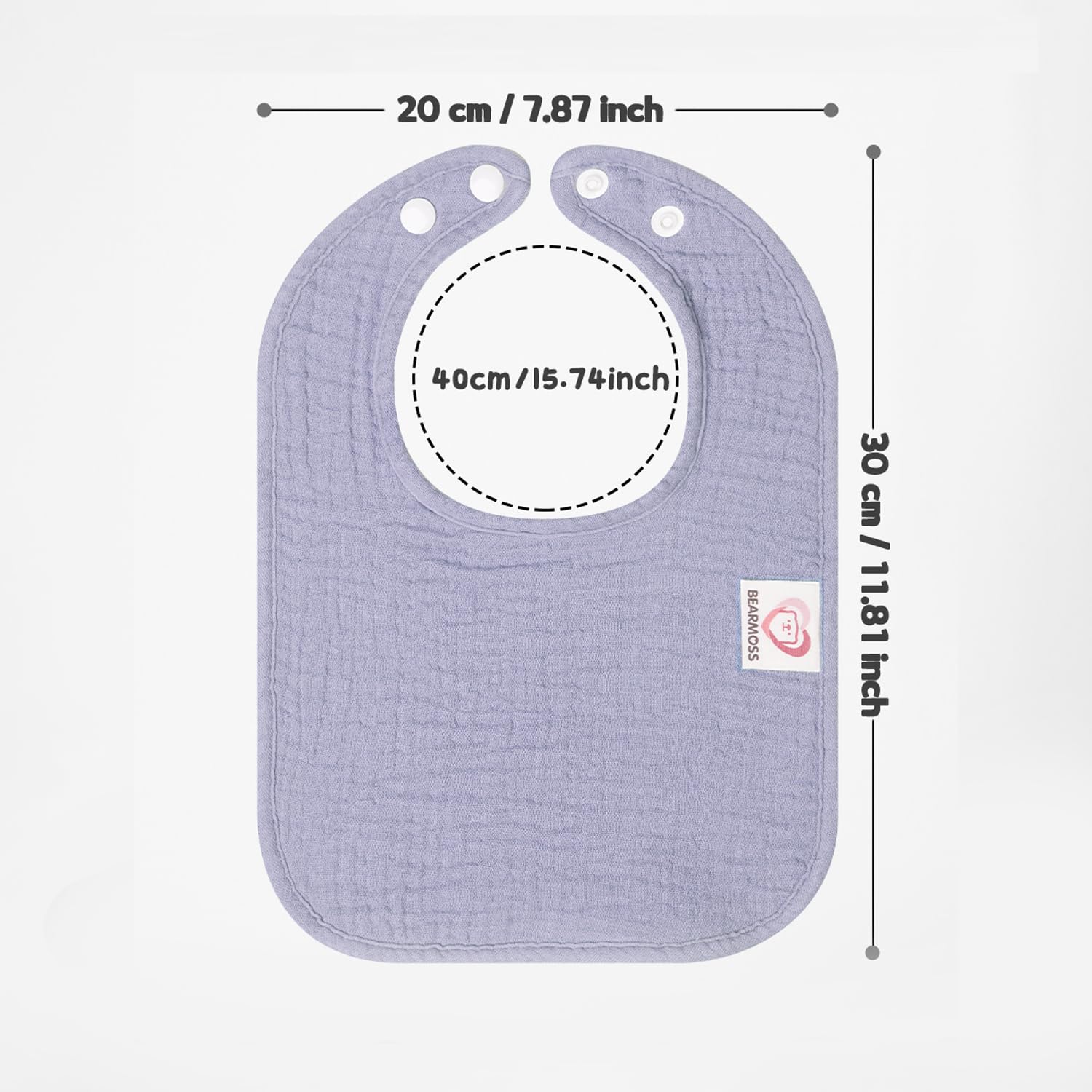 100% Cotton Muslin Baby Bandana Bibs - Soft & Absorbent Drool Bibs for Boys & Girls - Perfect for Teething, Feeding & Everyday Use