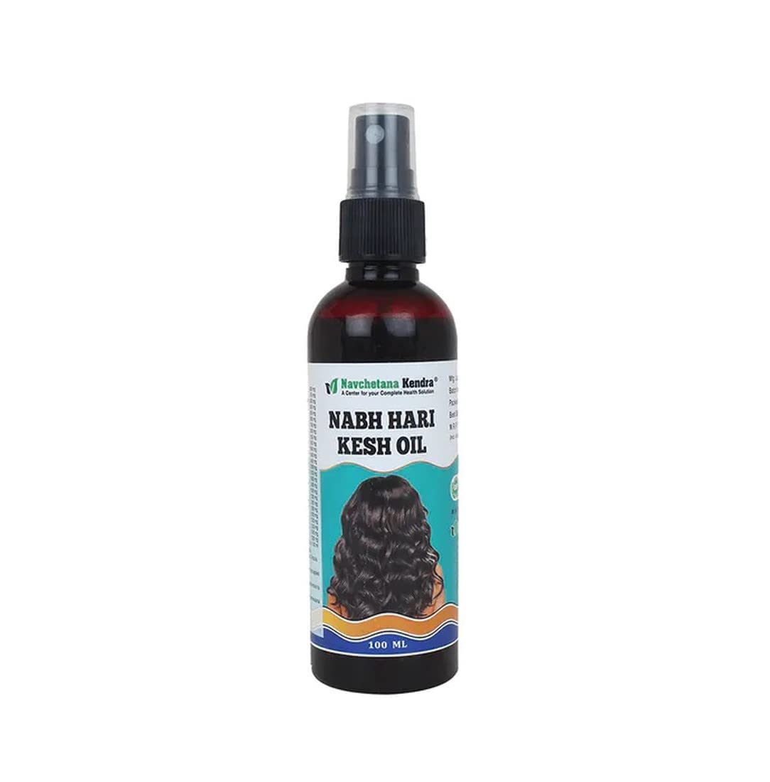 Navchetana Kedra Nabh Hari Kesh Oil 100ml | Natural Hair Growth Oil for Hair Fall Control & Dandruff Treatment | Ayurvedic Herbal Remedy for Thicker, Healthier Hair | Perfect for Daily Scalp Massage & Hair Care Routine