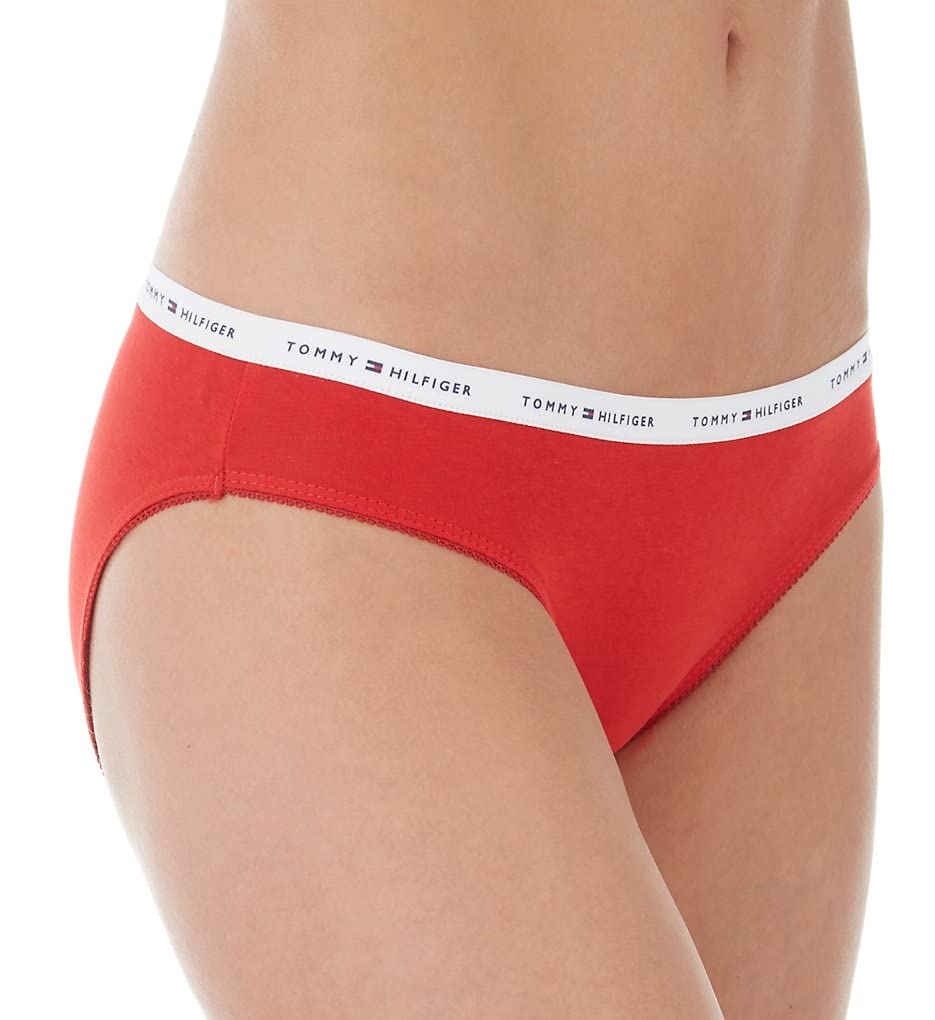Tommy Hilfiger Women's Cotton Bikini Underwear - Soft Breathable Panties for Everyday Comfort | Perfect for Work, Travel & Lounge Wear
