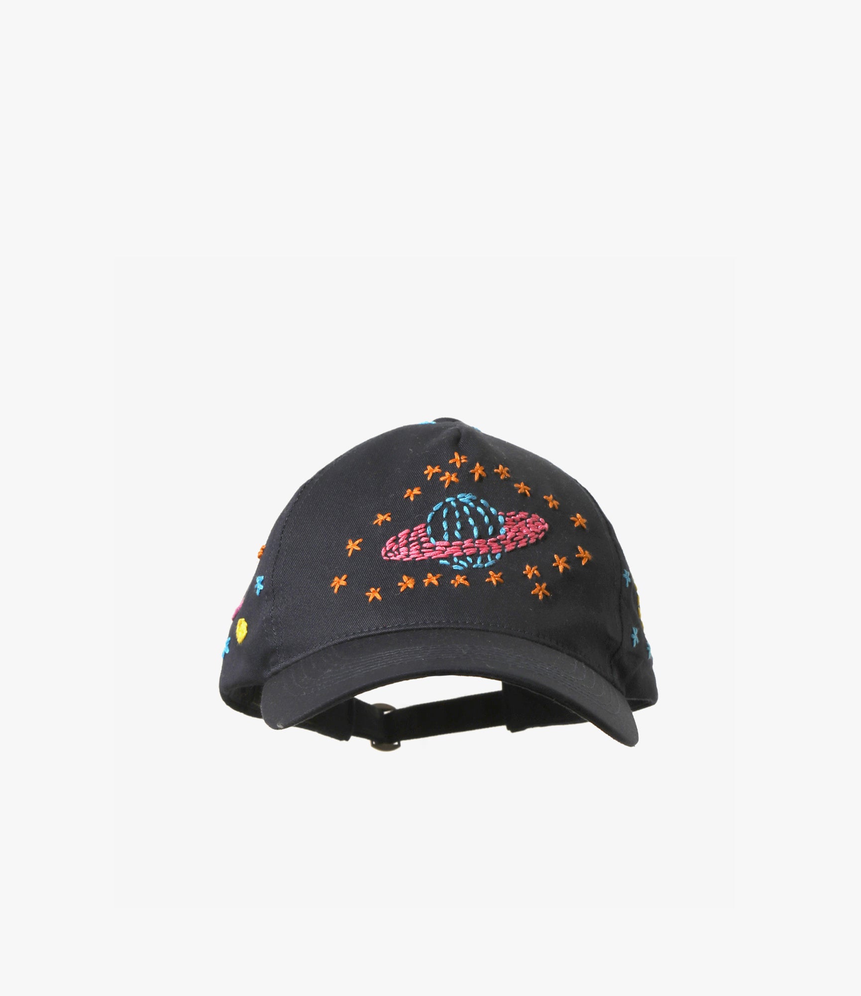 Stylish Navy Baseball Cap with 'Saturn & Moon' Embroidery - Perfect for Outdoor Sports, Casual Wear & Fashion Accessories