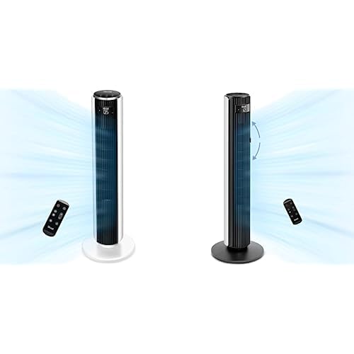 LEVOIT Oscillating Tower Fan with Remote Control - Quiet Cooling for Home, Office & Bedroom - Energy Efficient Air Circulator for Year-Round Comfort