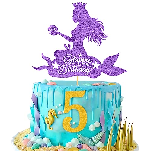 Design 2 - 5th Birthday Cake Topper
