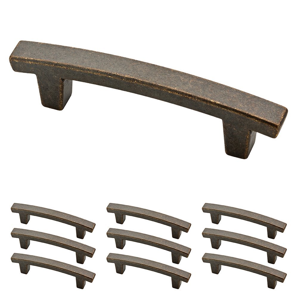 Franklin Brass Pierce 10-Pack Cabinet Handles - 3 Inch Hole Center, Warm Chestnut Finish - Kitchen Drawer Pulls & Dresser Hardware (P29519K-WCN-B) - Perfect for Cabinets, Drawers, Furniture & Home Renovation Projects