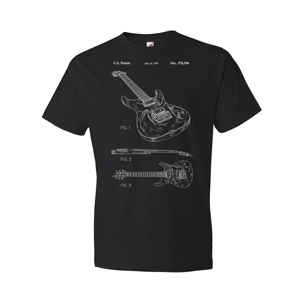 540RBB Guitar Patent T-Shirt - Unique Music Lover Gift for Men, Guitarists & Teachers - Cool Band Tee for Concerts, Music Lessons & Casual Wear