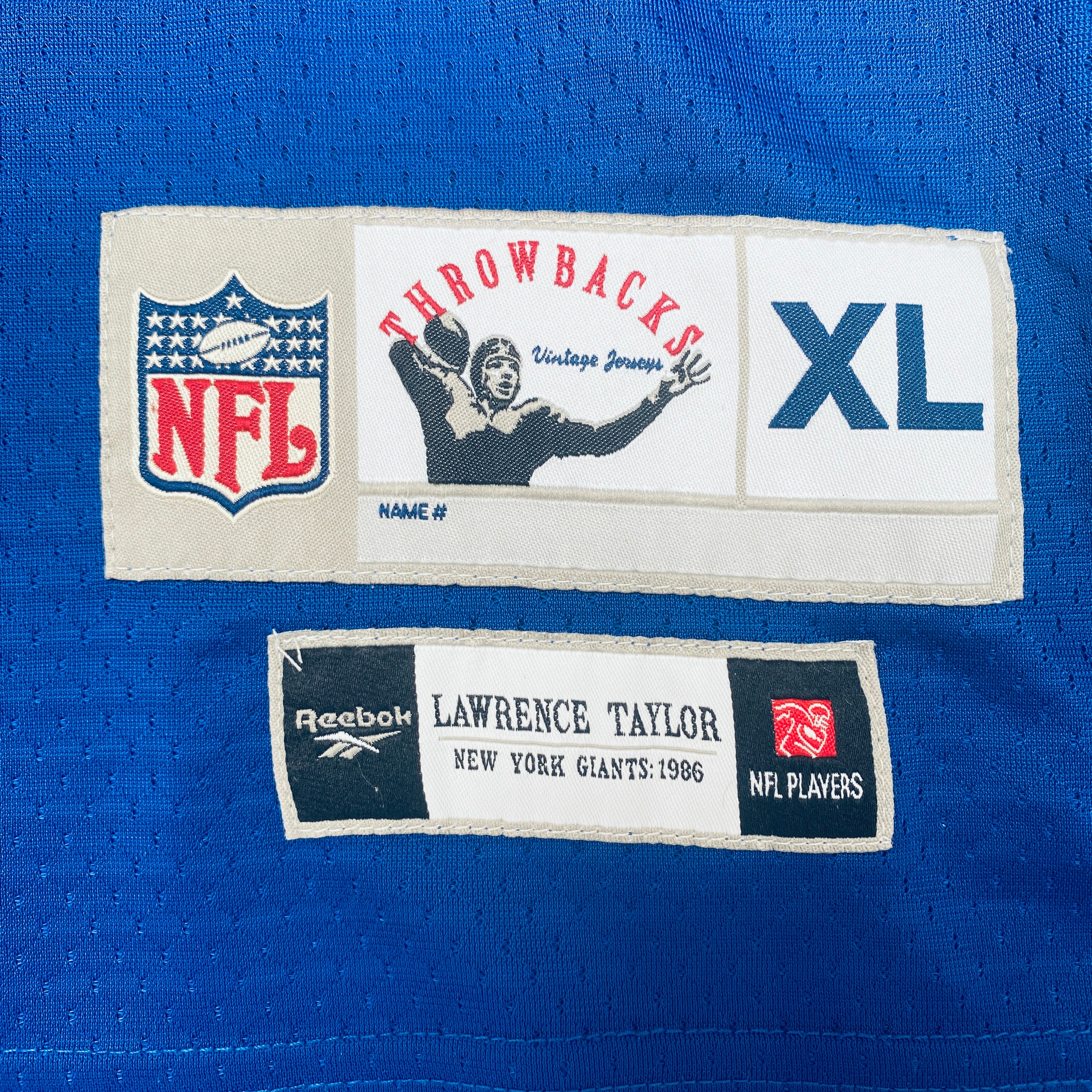 Authentic New York Giants Lawrence Taylor 1986 Throwback Stitched Jersey (XL) - Perfect for NFL Games, Tailgating & Fan Collections