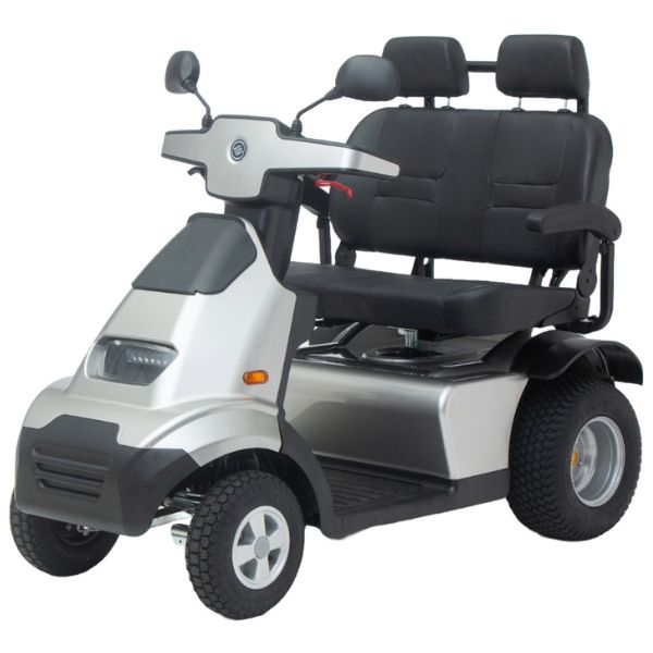 AFIKIM Afiscooter S4 Heavy Duty Mobility Scooter - Dual Seat Electric Scooter for Adults - Ideal for Outdoor & Indoor Use, Shopping, Travel & Daily Commuting