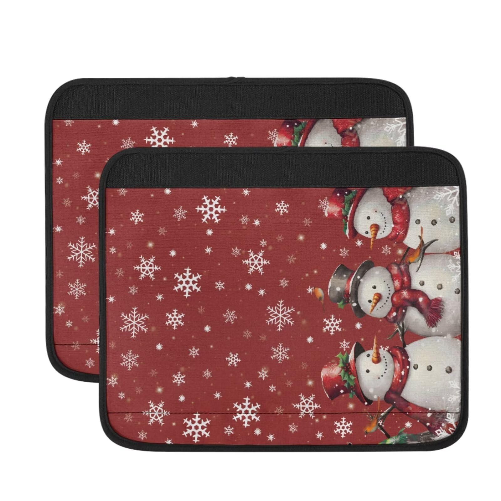 Snowman Snowflake Wheelchair Armrest Pads - 2 Pack Comfortable Cushions for Adults | Fits Office Chairs, Transport Wheelchairs & Mobility Scooters | Christmas-Themed Accessories for Home, Hospital & Holiday Decor
