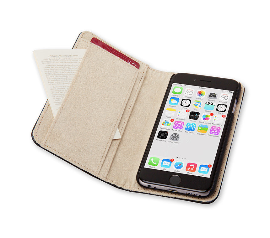 Moleskine Smart Leather Phone Case Cover for iPhone 6 - Slim Protective Wallet with Card Holder | Perfect for Work, Travel & Everyday Use