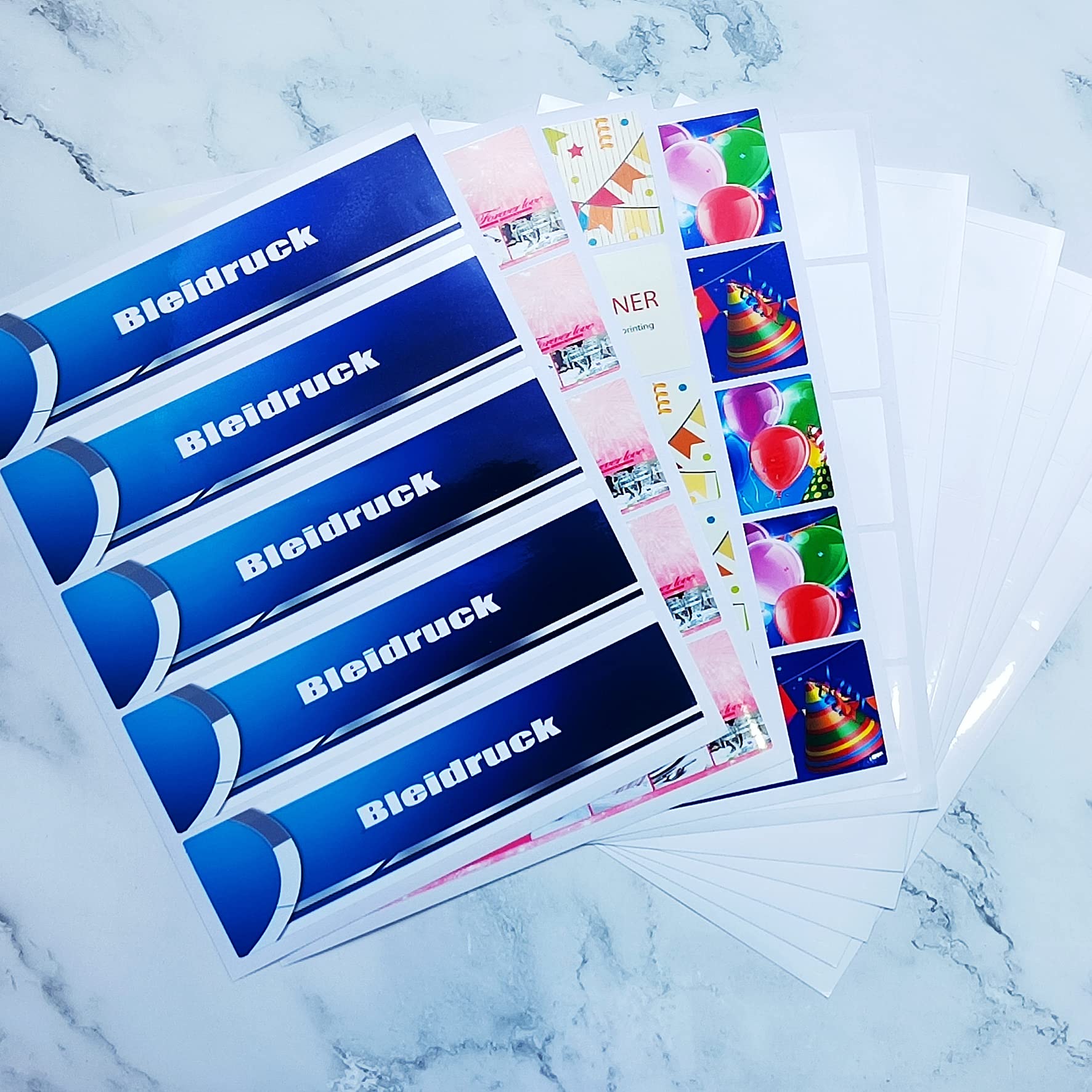 100 Pcs Waterproof Glossy White Water Bottle Labels - 8.2