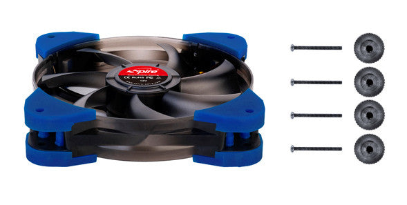 Spire Air Force 120mm LED Cooling Fan - SP12025N7L4 B PWM RGB PC Case Fan with High Airflow & Quiet Operation for Gaming PC, Workstation, and Server Cooling