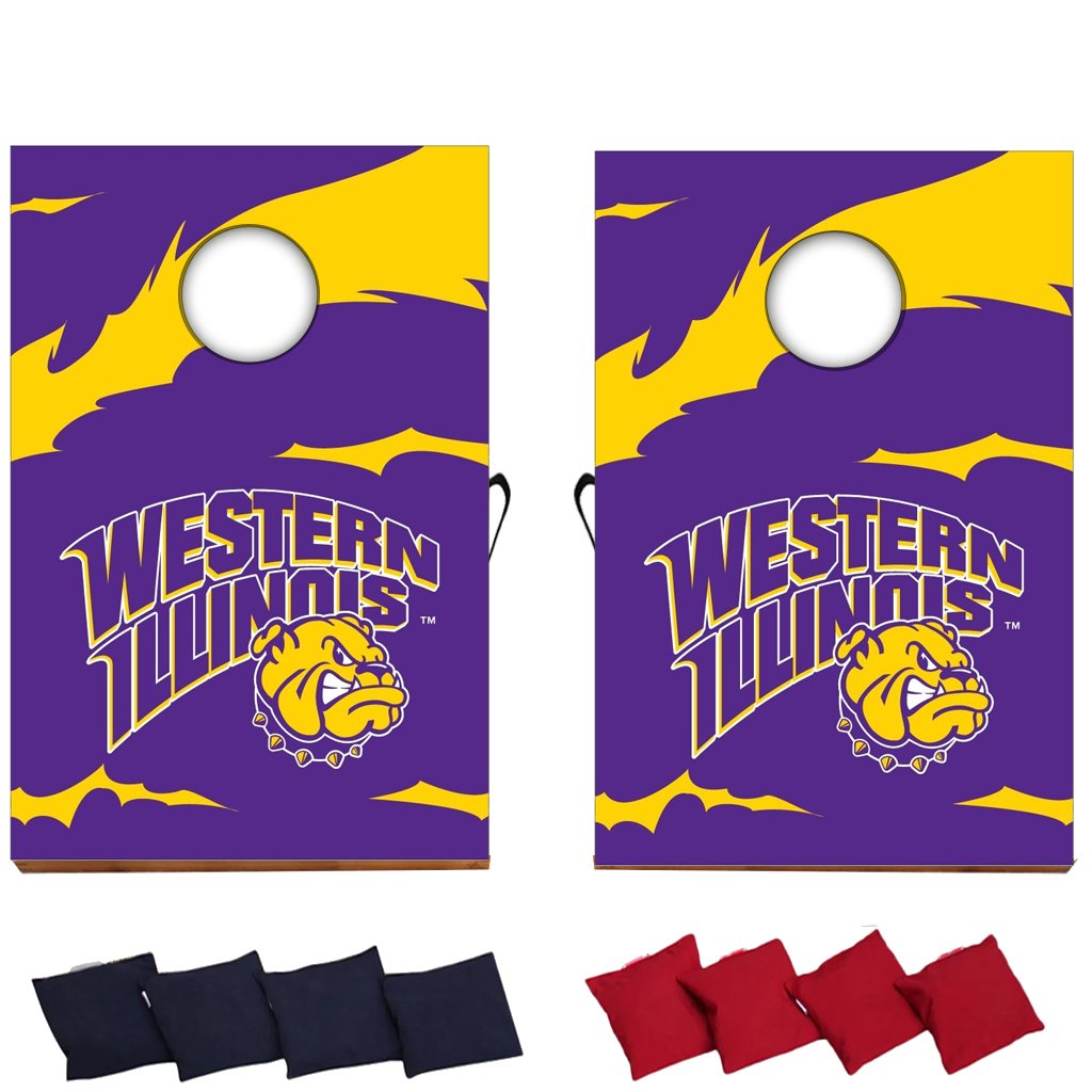 Western Illinois University Cornhole Game Set - Premium Bean Bag Toss with WIU Logo for Tailgating, Backyard Parties & College Events - Perfect Gift for Alumni & Students