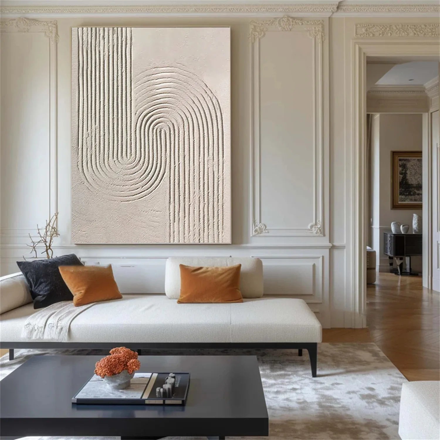 Beige & Brown Abstract Wall Art Print #BB103 - Modern Home Decor for Living Room, Bedroom & Office