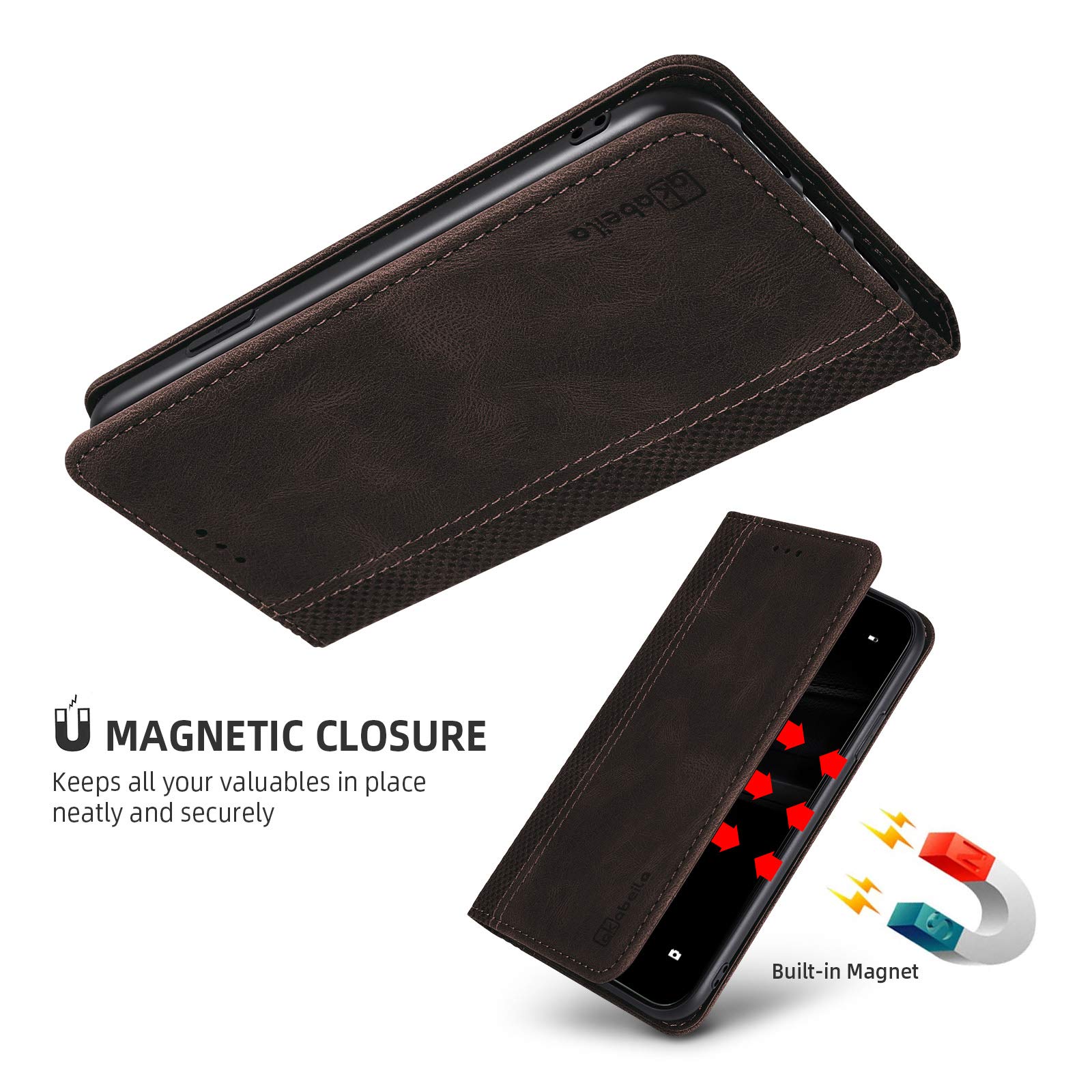 Premium PU Leather Flip Wallet Case for Sony Xperia 1 IV - Magnetic Closure, Card Holder & Kickstand | Shockproof Protective Cover for Men & Women | 6.5